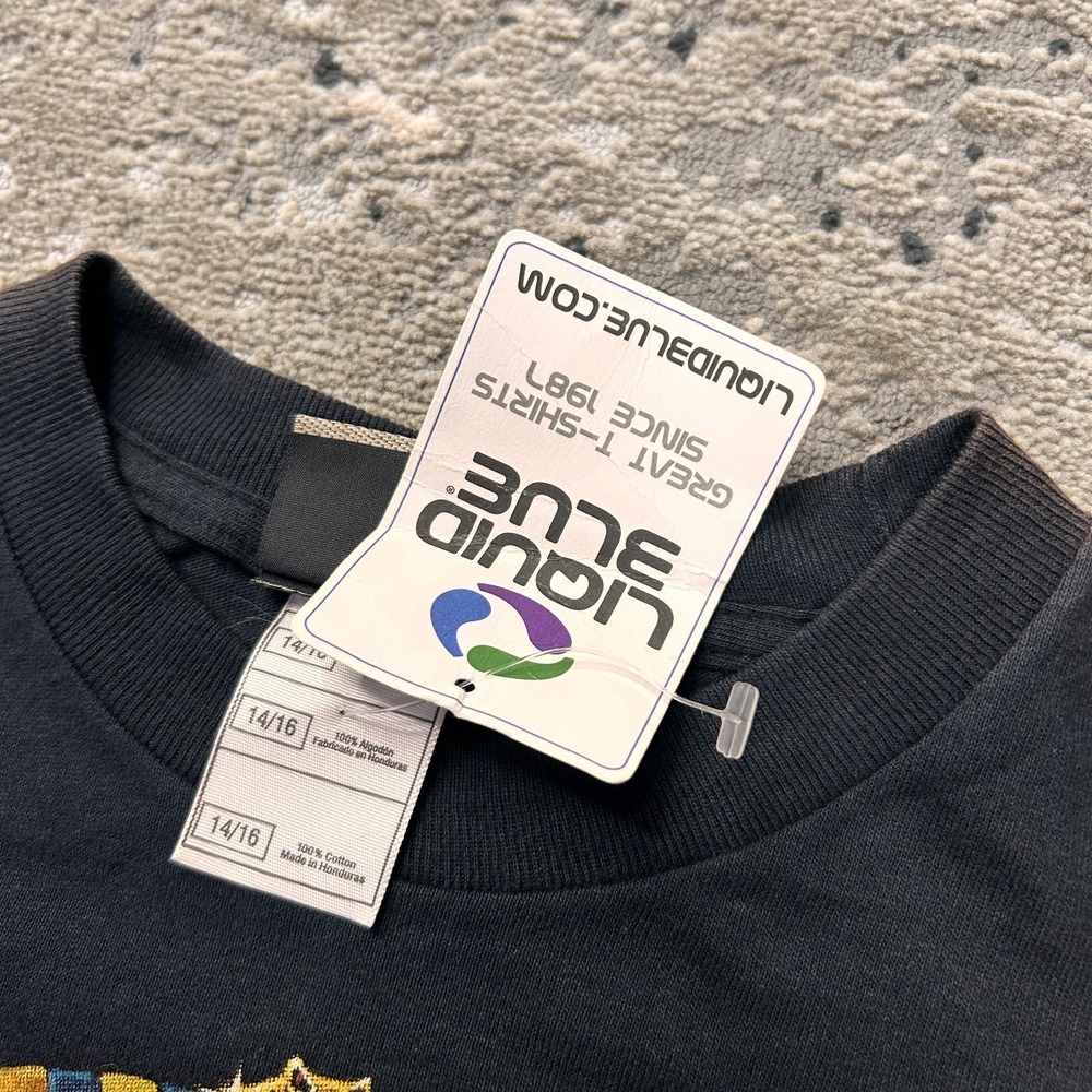 Liquid Blue T Shirt Youth 14/16 Black Shirt Skull Pharaoh Y2K Grunge Men's S - Picture 7 of 10